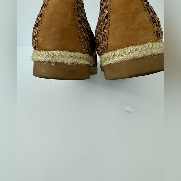 Paul Green Lori Espadrille Woven Flat Loafers Shoes Brown US 10 / UK 7.5 Suede - Picture 10 of 12